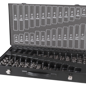 Borsort. HSS-G 1-13Ã0,5+3,3+4,2mm, kuffert 220stk